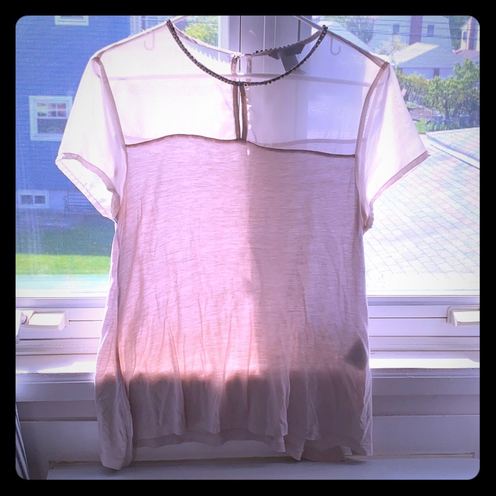 Pink embellished t- shirt